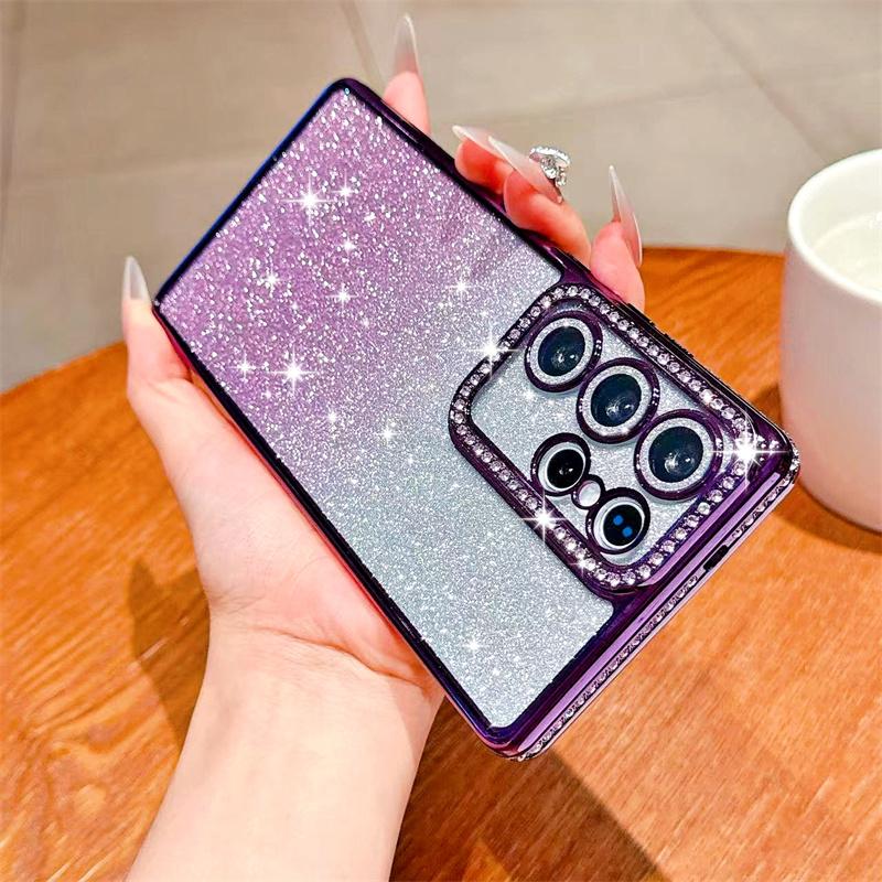 Glitter Bling Case for Samsung Galaxy S25 Edge S23 Ultra S24 FE A56 A36 A26 A16 A55 A35 A25 A15 A54 A34 A14 Cover iPhone 16 15 Pro Max 14 Plus 13 12
