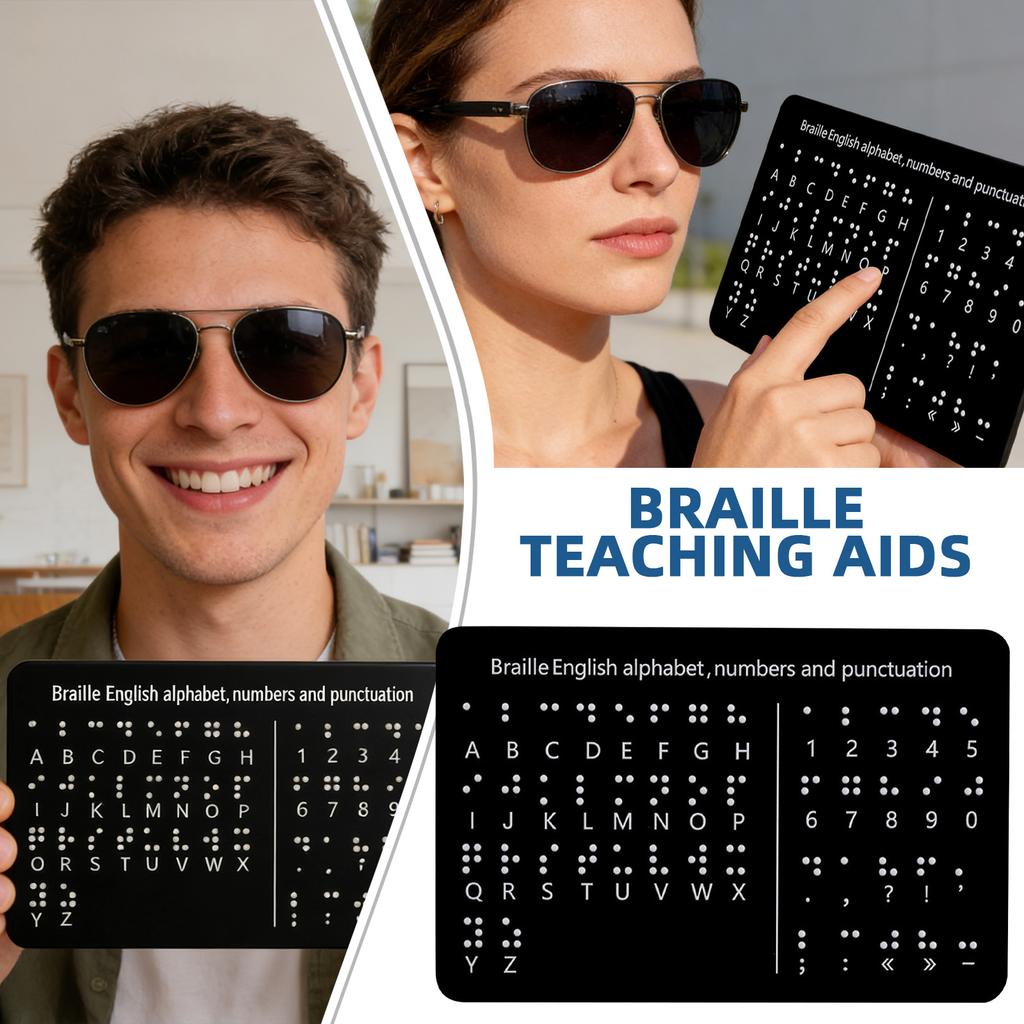 Braille Learning Aids For Blind Children: Tactile Pads For Recognizing English Letters, Numbers, And Punctuation; Special Education Training Tools;