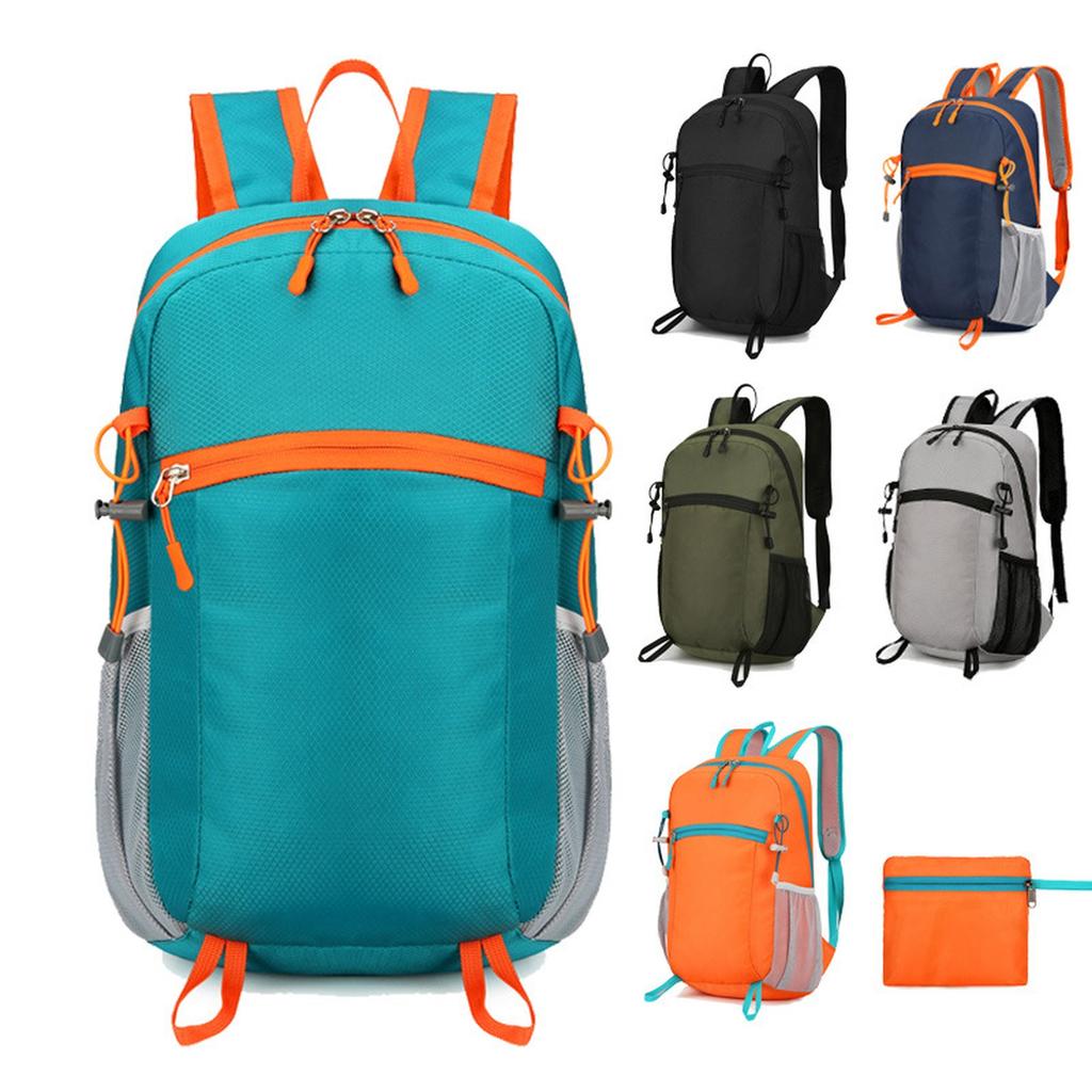 Unisex Foldable Backpack For Mountaineering Hiking Riding Fashion Style With Waterproof Features Nylon Outdoor Camping