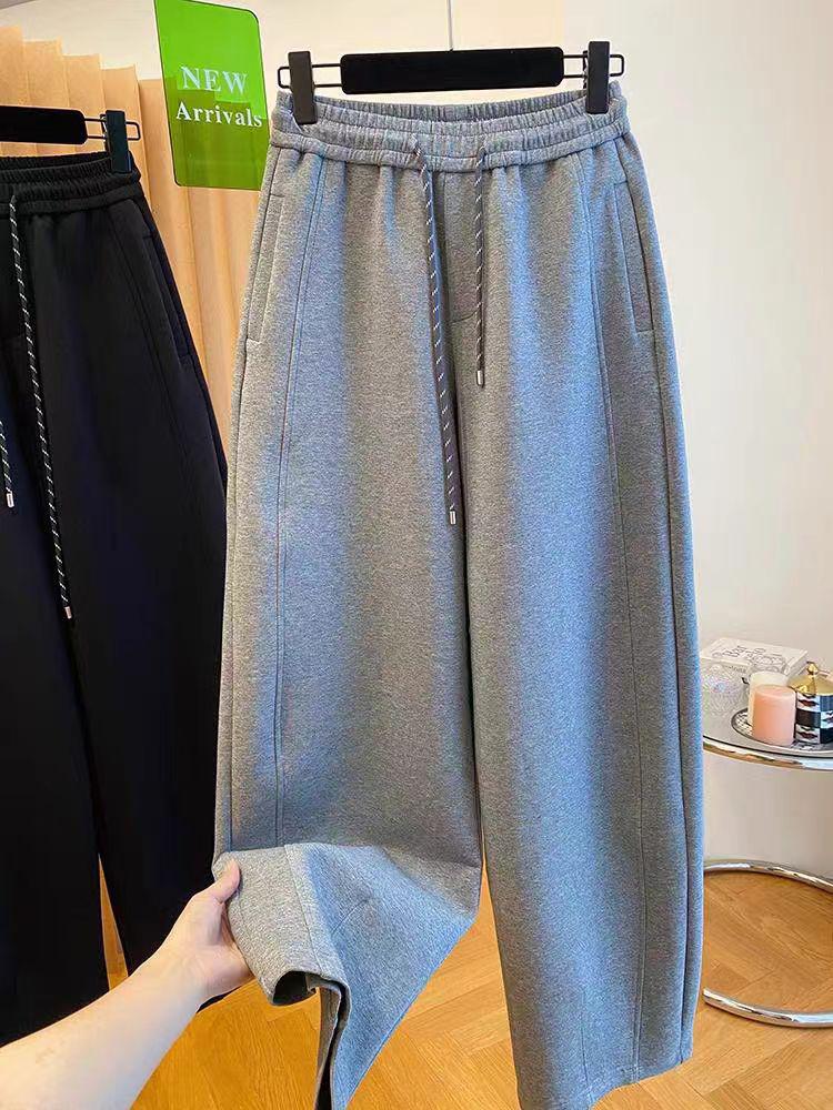 2025 Women's High Waist Wide Leg Sweatpants - Loose, Slimming Plus Size Casual Pants