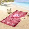 Kirby poster Print Beach Towel, Large Soft Quick Dry Towel for Beach Camping Swimming
