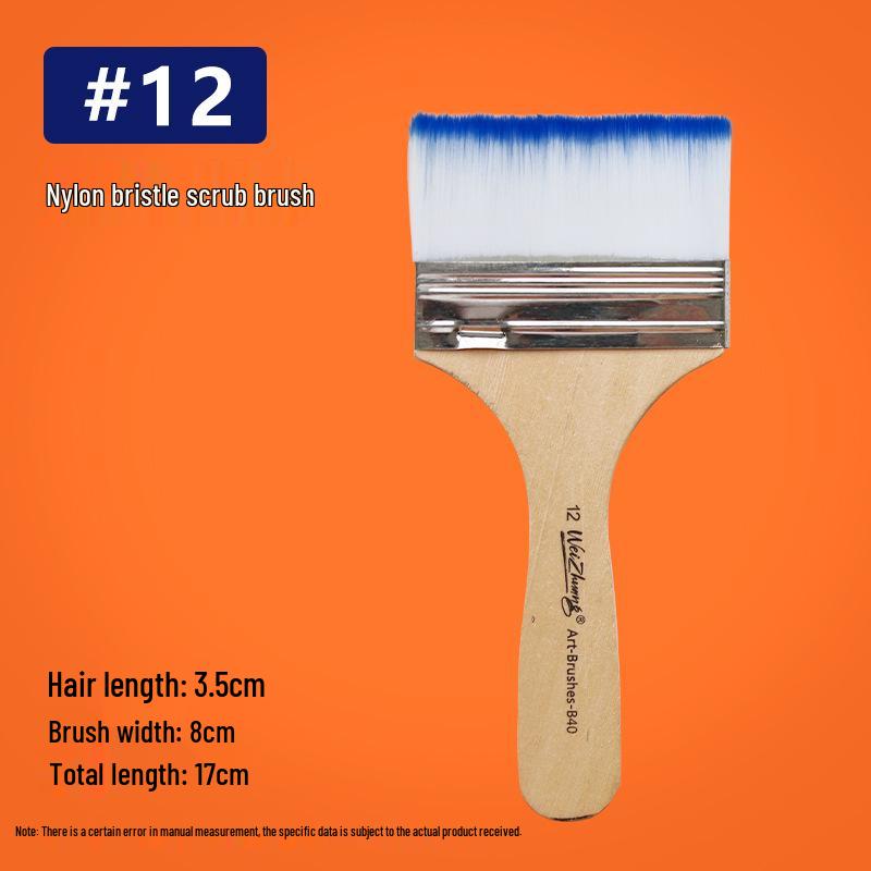 Nylon Bristle Art Brush with Wood Handle for Oil Painting