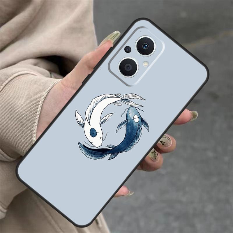 Koi Fisch Yin Yang Hülle Für OPPO Reno 14 10 11 12 13 Pro 11F 12F 13F 14F 7 8 Lite OPPO Find X9 X8 X5 Pro Abdeckung