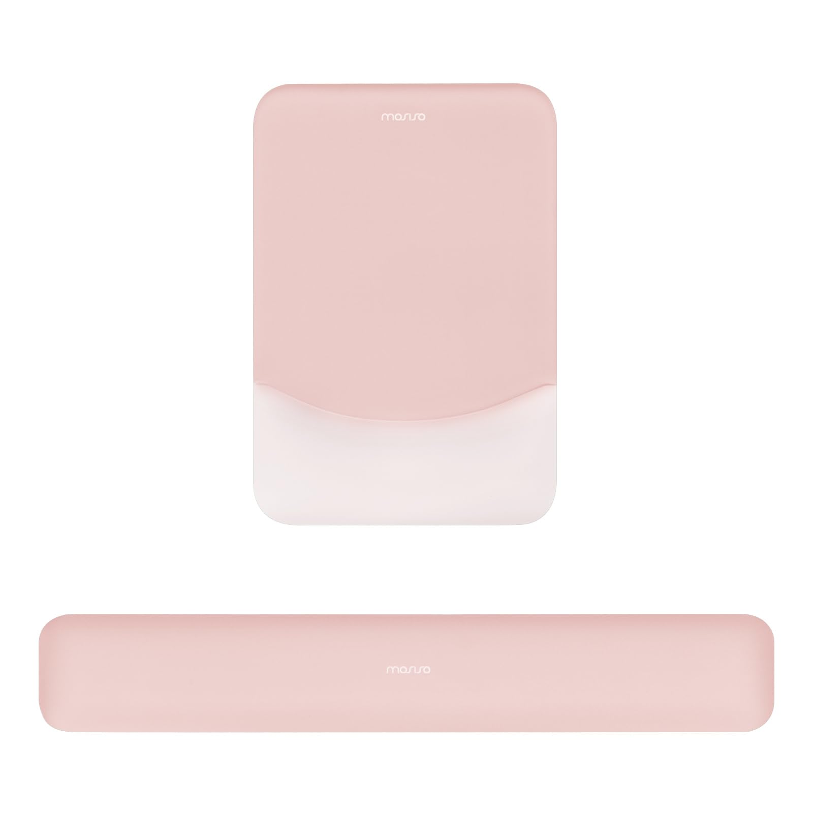 

MOSISO Stress Support Integrated Mouse Pad Rectangular Keyboard Memory Foam Wrist Support & Set, (Baby Pink)