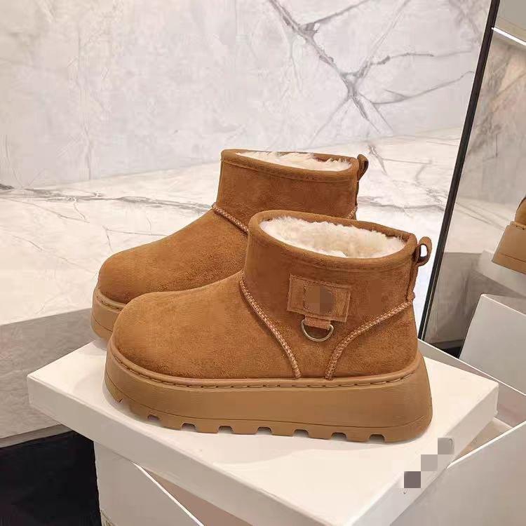 New Student Thick-soled Heightening Velvet Snow Boots Winter Thickened Small Thermal Cotton Shoes Boots