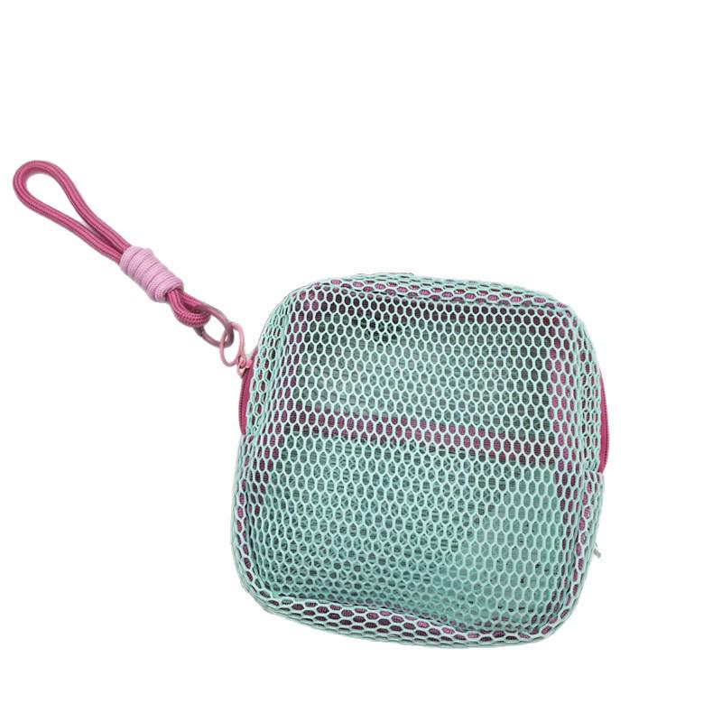 Dopamine Grid Tofu Lipstick Pouch: Large Capacity Travel Makeup Bag