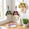 Soft Mushroom Theme Hand Towel Coral Fleece Bathroom Kerchief Toilet Handkerchief  Kitchen Home