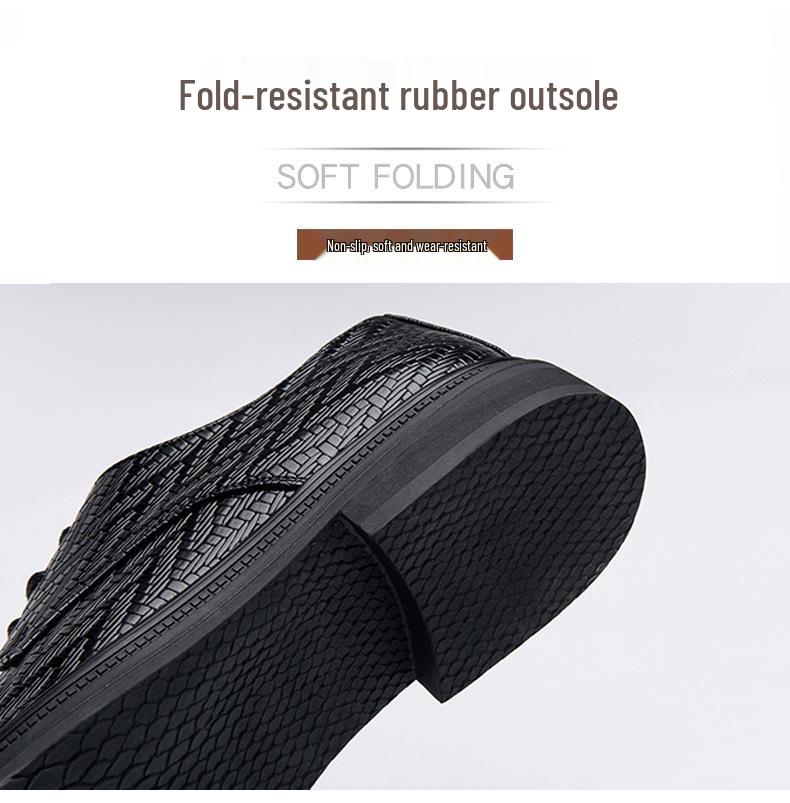 Men's New Pointed Toe Leather Loafers: Formal, Casual, and Wedding Groom Shoes