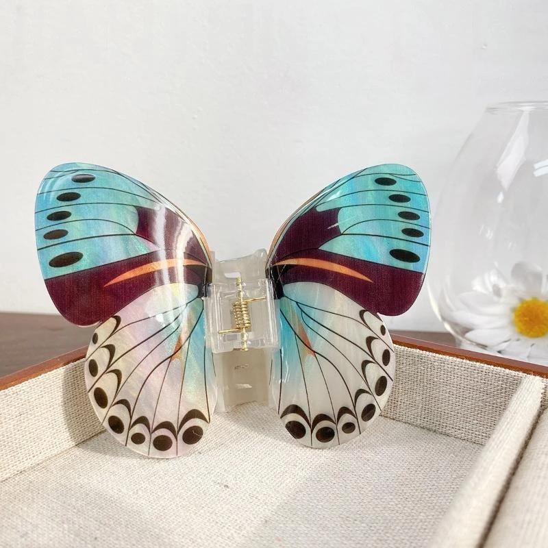 1 Pezzo Pinze Artiglio Colorate Grandi ed Eleganti Pinze Artiglio a Farfalla per Capelli per Donne Accessori per Acconciature Capelli Sottili e Medi