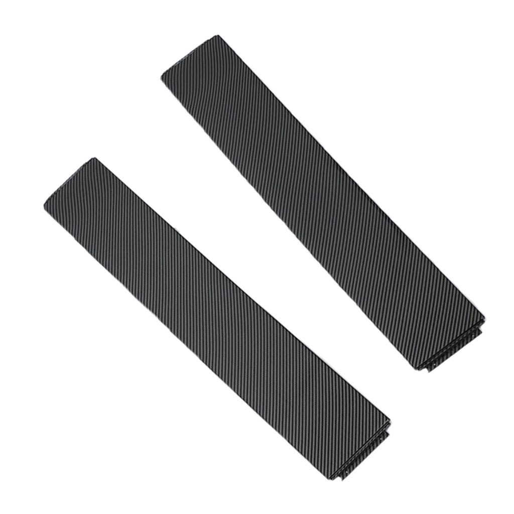 6PCS Car Side Skirt Carbon Pattern 3 Section Type Side Skirts Winglets Diffusers Replacement For