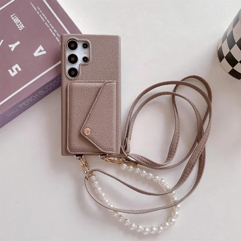 Crossbody Phone Case for Samsung Galaxy S23 FE S25 S24 S22 Ultra Plus A56 A36 A26 A16 A05 A05S A15 A25 A35 A55 A54 Wallet Cover