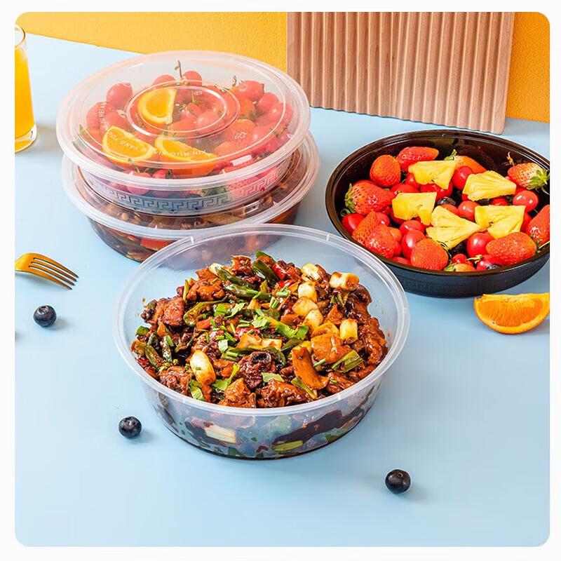 Disposable Round Plastic Takeout Food Containers