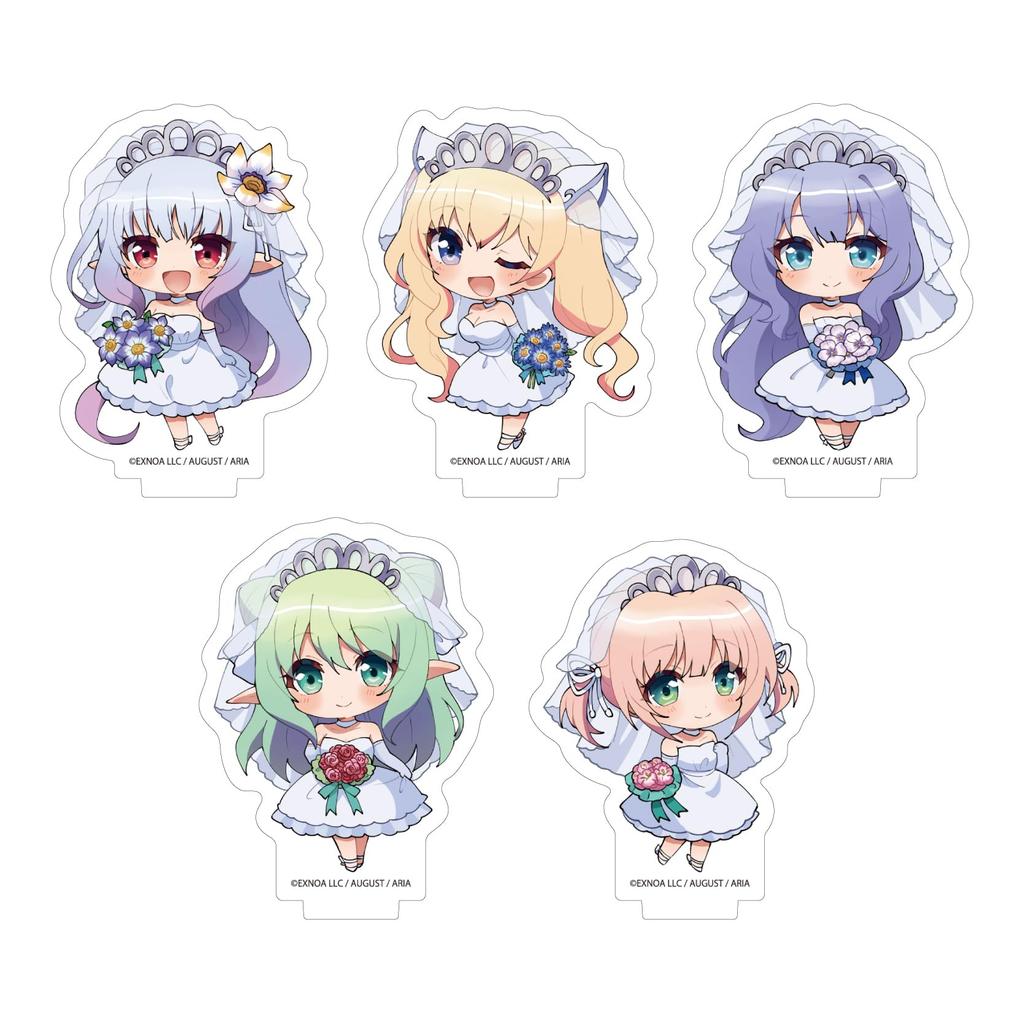 Iris Mysteria ~The Secret of a Girl's Dream~ 07 Wedding Dress Ver. [Mini Character Illustration] Acrylic Petit Stand 5-Piece Box
