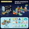 Magnetische Fliesen Murmelbahn Set STEM Bausteine Spielzeug für Jungen Kinder Geschenk Mehrere Stile