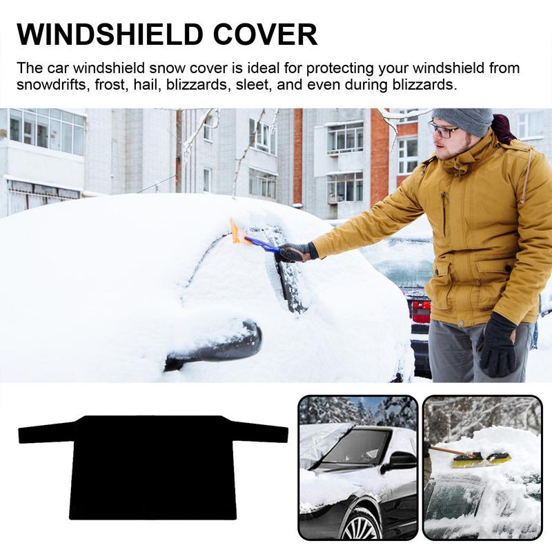 Snow Cover For Car Weatherproof 600D Oxford Magnetic Car Windshield Snow Cover All-Season Frost Guard Windshield Cover For Cars