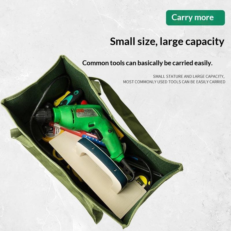 Durable High Strength Tool Bag Water Repellent Canvas Storage Organizer for Truck Trunk Garage Workshop Construction Work