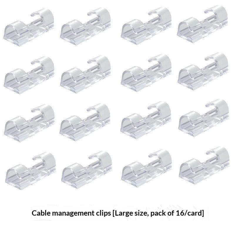 20Pcs Clear Adhesive Cable Clips Strong Stickiness Easy Install For Home Office Desk Car Wire Management Storage