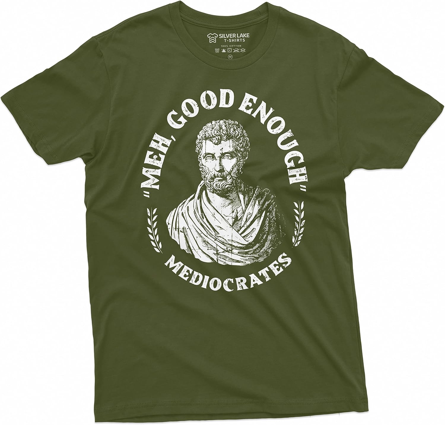 

Men s Funny T-Shirt Mediocrates Meh Good Enough History Philosophy of Good Enough Shirt 5XL різнокольоровий