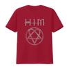 Ihm Verzierter Heartagram 01 T-Shirt Druck Rockband Design vintage Gewaschen Lässig Bequem Leicht Unisex Dehnbar Atmungsaktiv