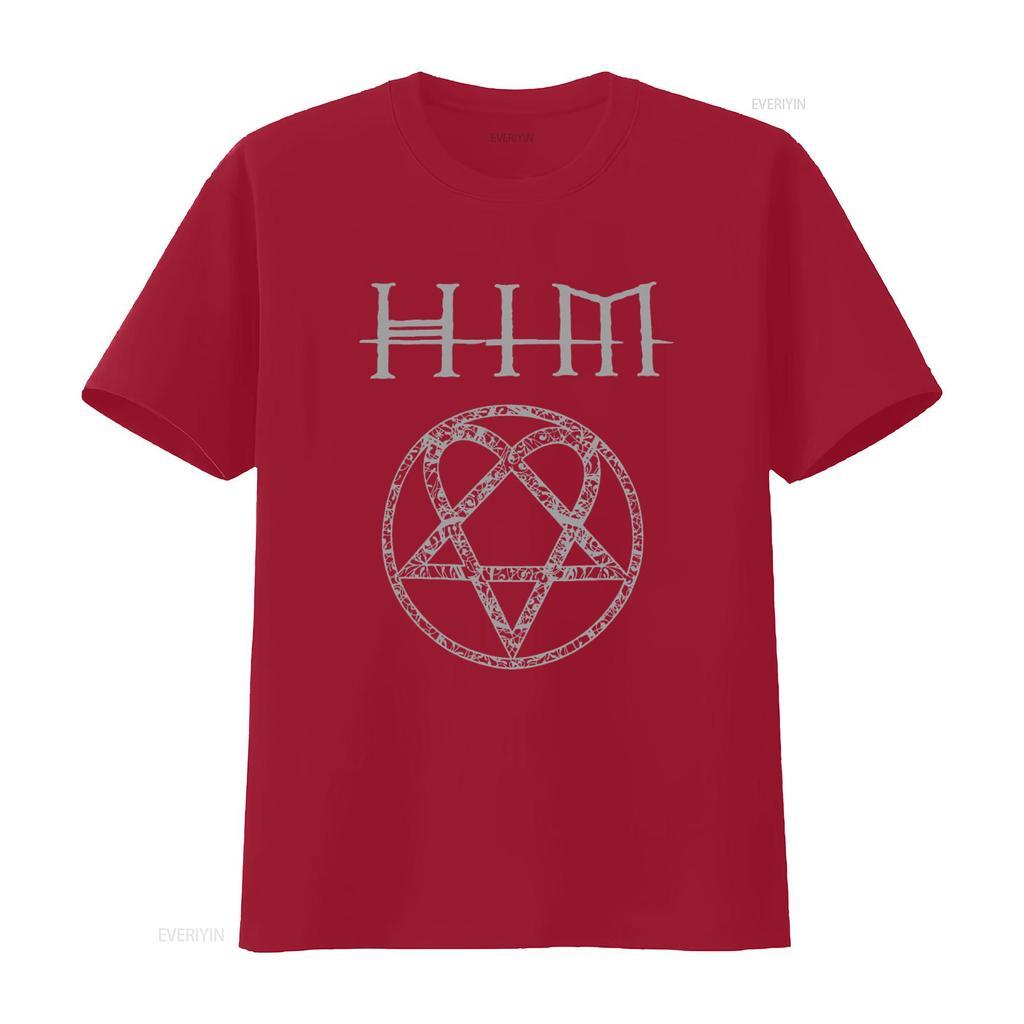 Ihm Verzierter Heartagram 01 T-Shirt Druck Rockband Design vintage Gewaschen Lässig Bequem Leicht Unisex Dehnbar Atmungsaktiv