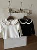 Autumn Korean Style Baby Ruffle Collar Long Sleeve T-shirt for Toddlers and Children