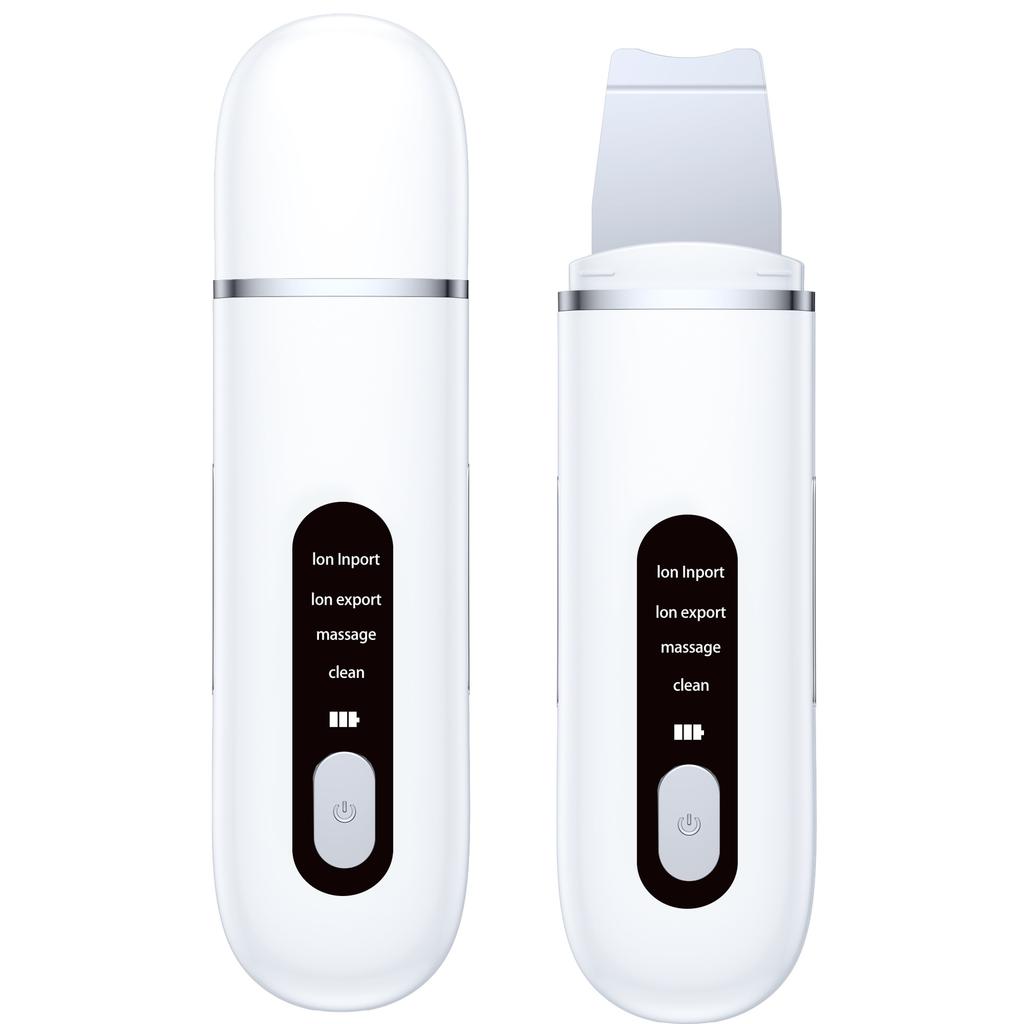 Facial Cleansing Device with Ultrasonic Skin Spatula - Blackhead Remover for Deep-Cleansing, Exfoliating and Skin Lifting