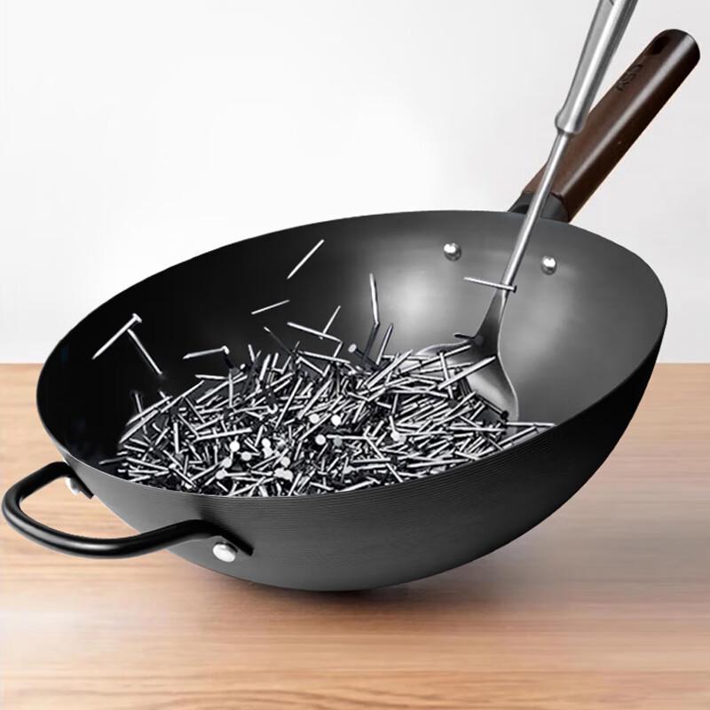 ASD Rust-Resistant Lightweight High-Purity Iron Wok 34cm