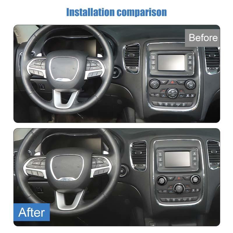 Gear Shift Paddle Air Conditioning Audio Switch Trim Ring Fit For Dodge Charger For Dodge Challenger 2015 Up Interior Accessories