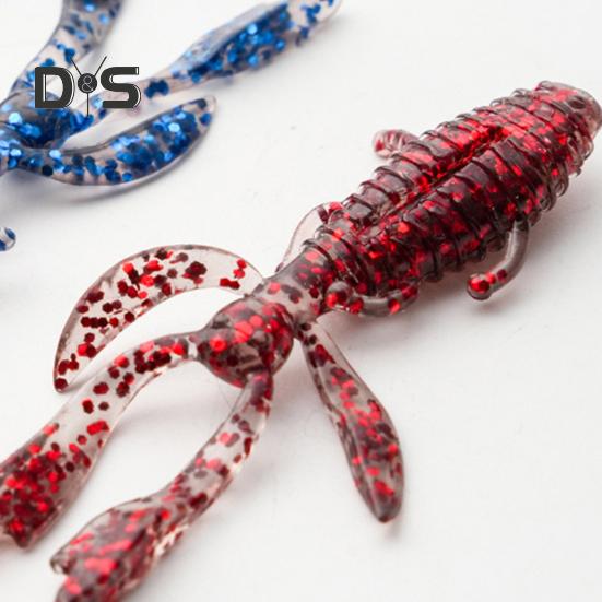 10 Pcs Appât Souple Crevette Leurre de Pêche Aspect Réaliste Couleur Vive Forme Profilée Appât Artificiel Crevette Matériel de Pêche10[pcs