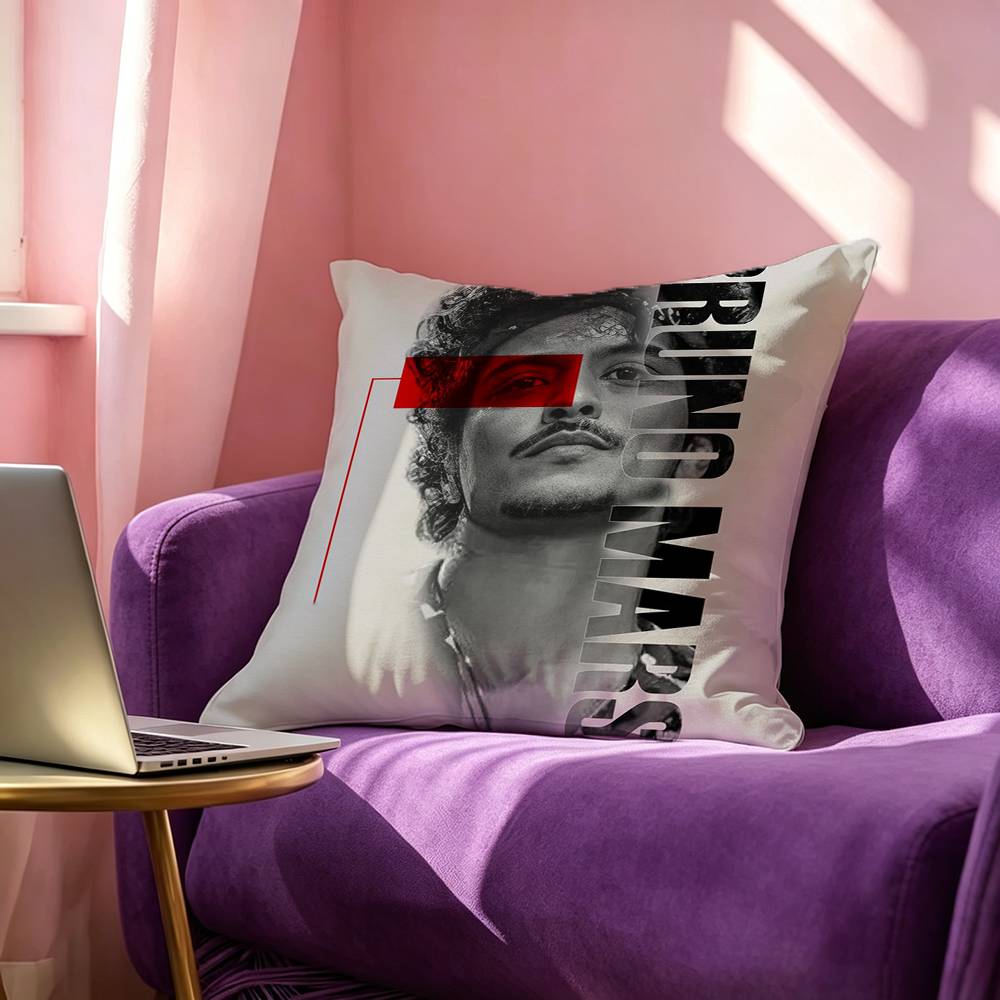 Sänger BBruno MMars Platz Doppelseitig bedruckte Kissenhülle Schlafzimmer Nachttischkissen Sofakissenbezug