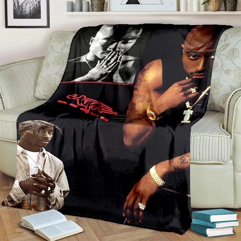 6 Size Rap Singer 2Pac Blankets 3D Printing Comfortable and Soft Picnic Blanket Gift To Family or Friends picnic blanket