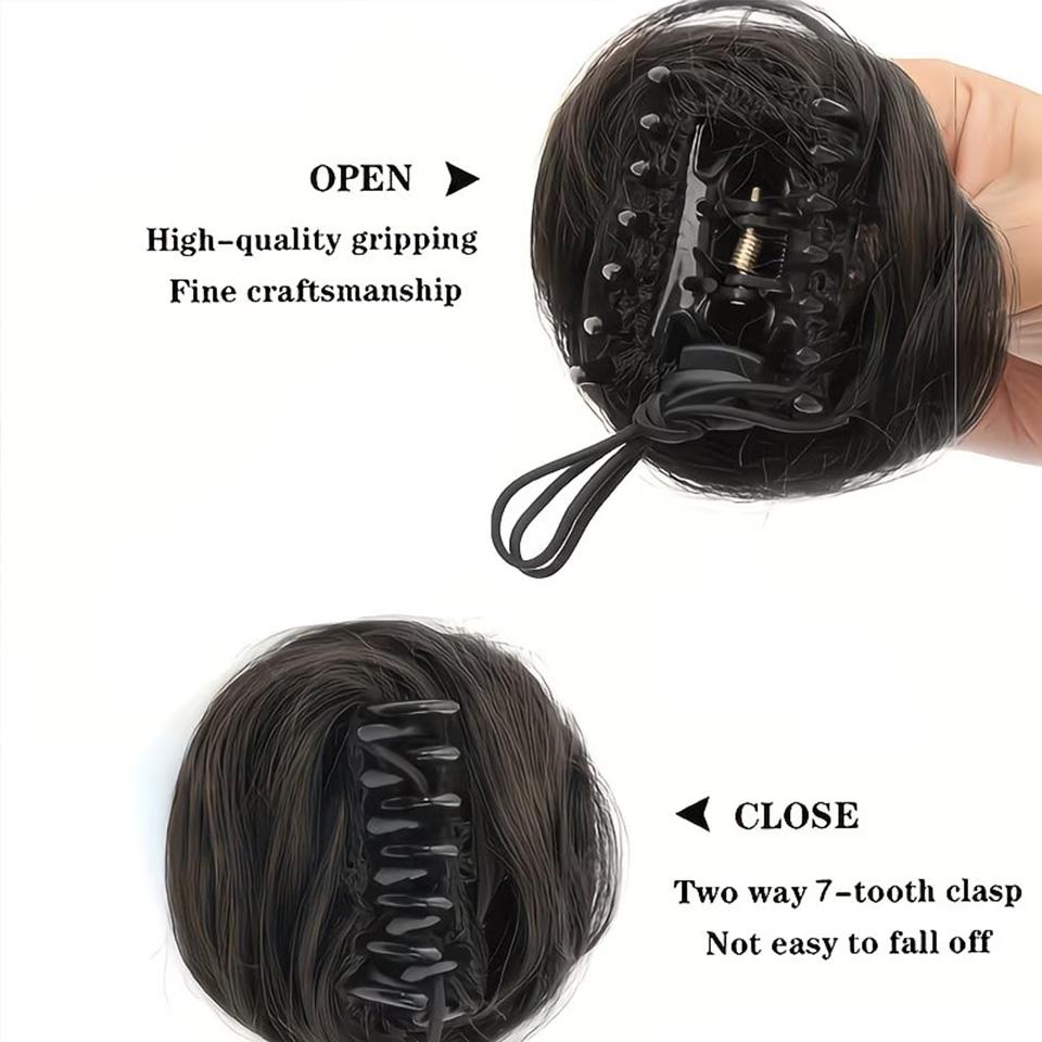 Міні Пучок Перуки Стиль Зачіска Пучок Нарощування Перука Недбалий Вушка Кішки Накладне Волосся Петля Затискач Стиль Пучок
