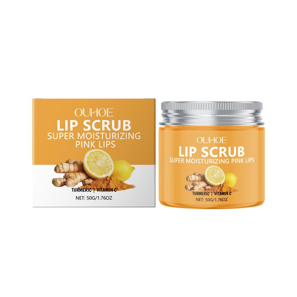 OUHOE Turmeric Lip Scrub: Moisturizes, exfoliates, softens lip skin, and provides lip care