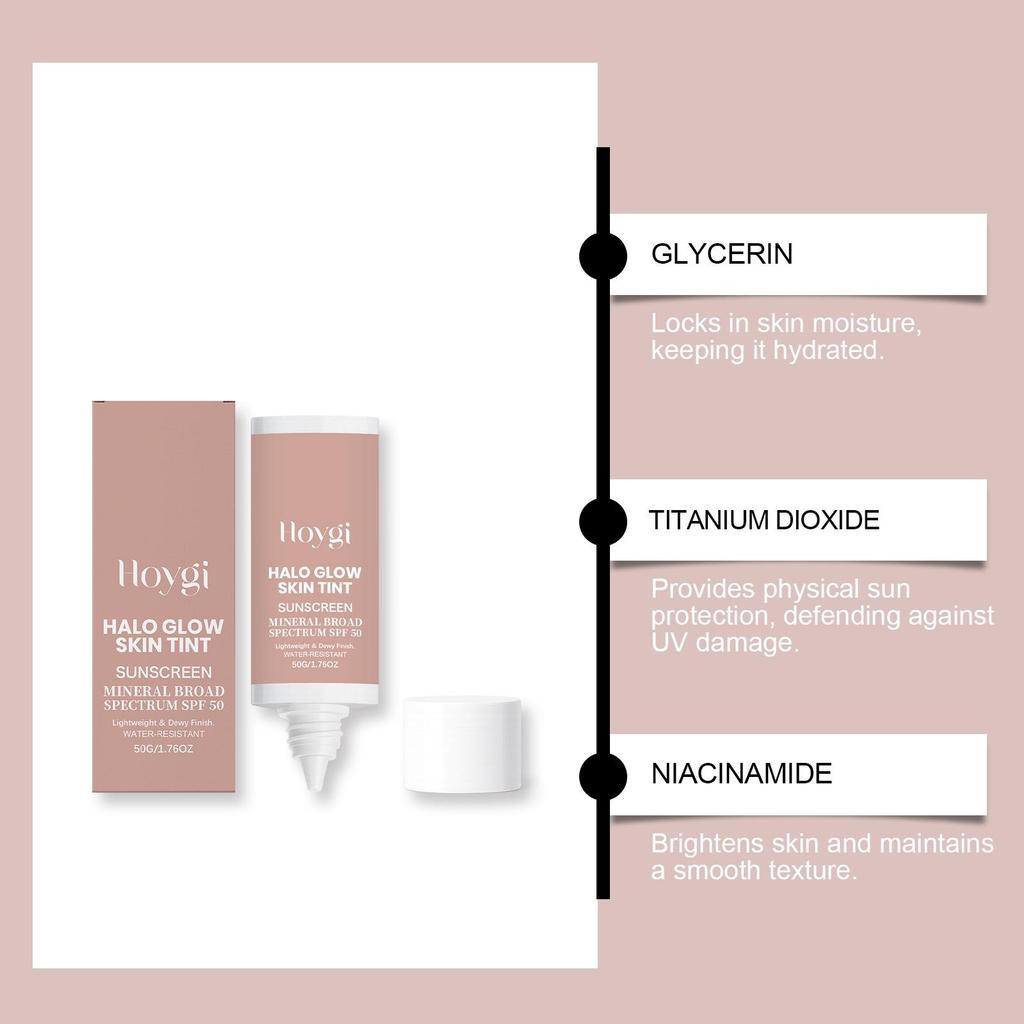 HOYGI Light Tint Protective Moisturizing Cream – Refreshing & Non-Sticky for Summer