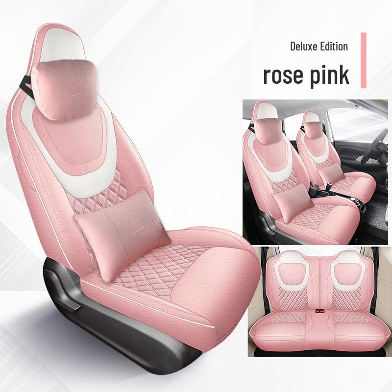 2024 Wuling 3rd Gen Macaron Cotton-Linen Car Seat Cushion, All-Season