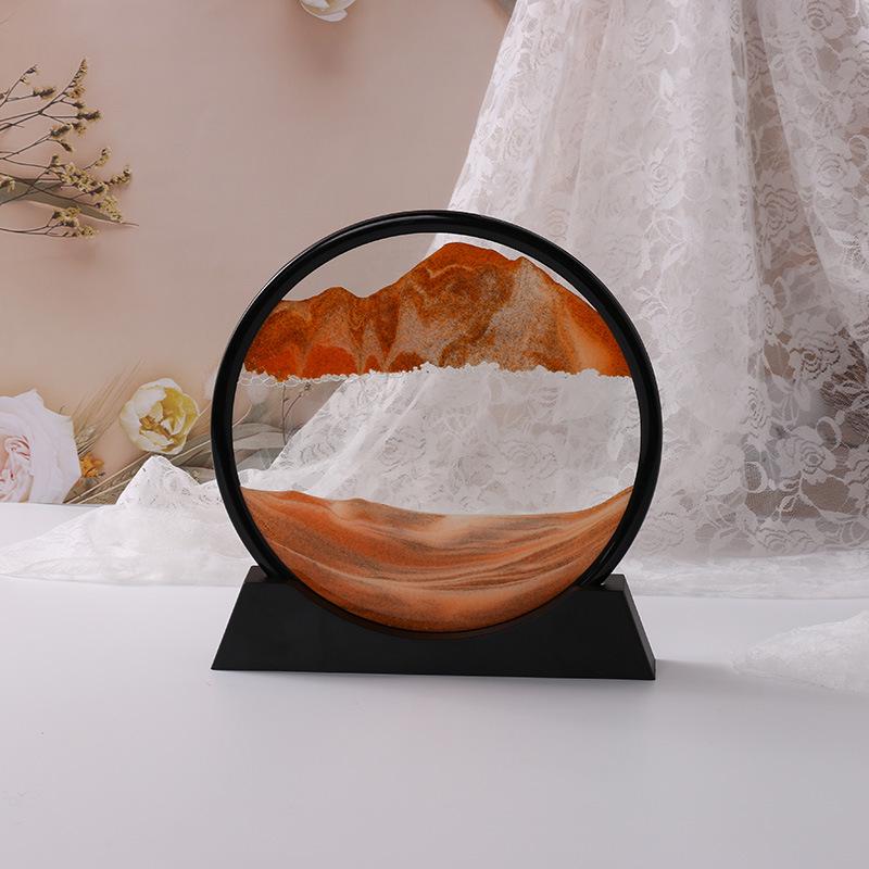 

Делюкс 3D песочные часы с зыбучим песком: Элегантный декор для рабочего стола и подарок для всех 7-inch Diameter 18cm