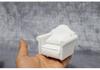 1:12 Dollhouse White Sofa Set - 3-Piece Mini Furniture with Cushions for ob11