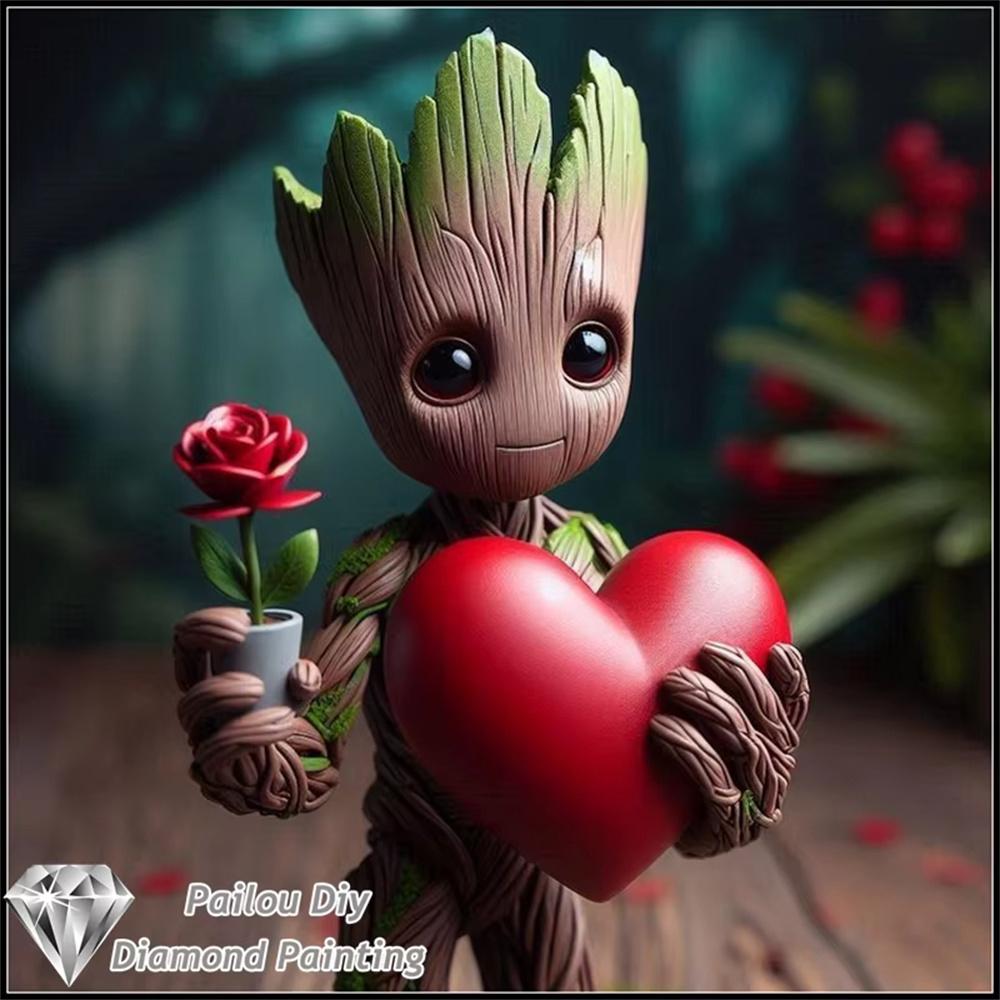 Disney Klassischer Charakter Groot 5D Diamantmalerei Vollstickerei Kunst Edelstein Aufkleber Handgemacht DIY Große Malerei Zubehör
