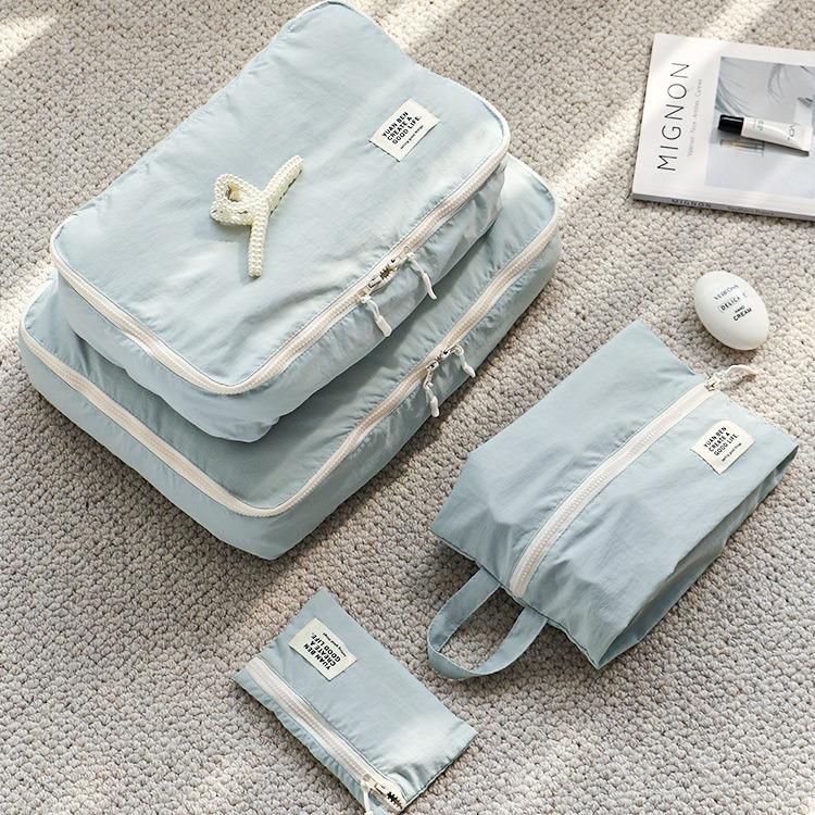 Travel storage bag set, waterproof cosmetic bag, suitcase, clothing sub-bag, underwear storage bag