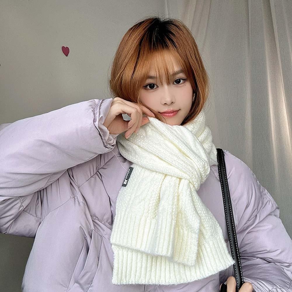 Twists Long Thickened Neckscarf Acrylic Fibers Winter Warmer Scarf Knitting Wool Scarf  Autumn
