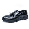 Men's European & American Formal Large Size Patent Leather Tassel Loafers