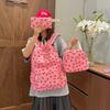 Cute Japanese School Girl Bowknot 3-Piece Backpack Set, Korean Harajuku Style, Large Capacity Casual Bookbag for Teens