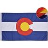 Colorado State Flag 3x5 Ft Deluxe Full Embroidered Premium Polyester Durable CO Outside Flag with Sewn Stripes and Brass Grommets for Indoor/Outdoor