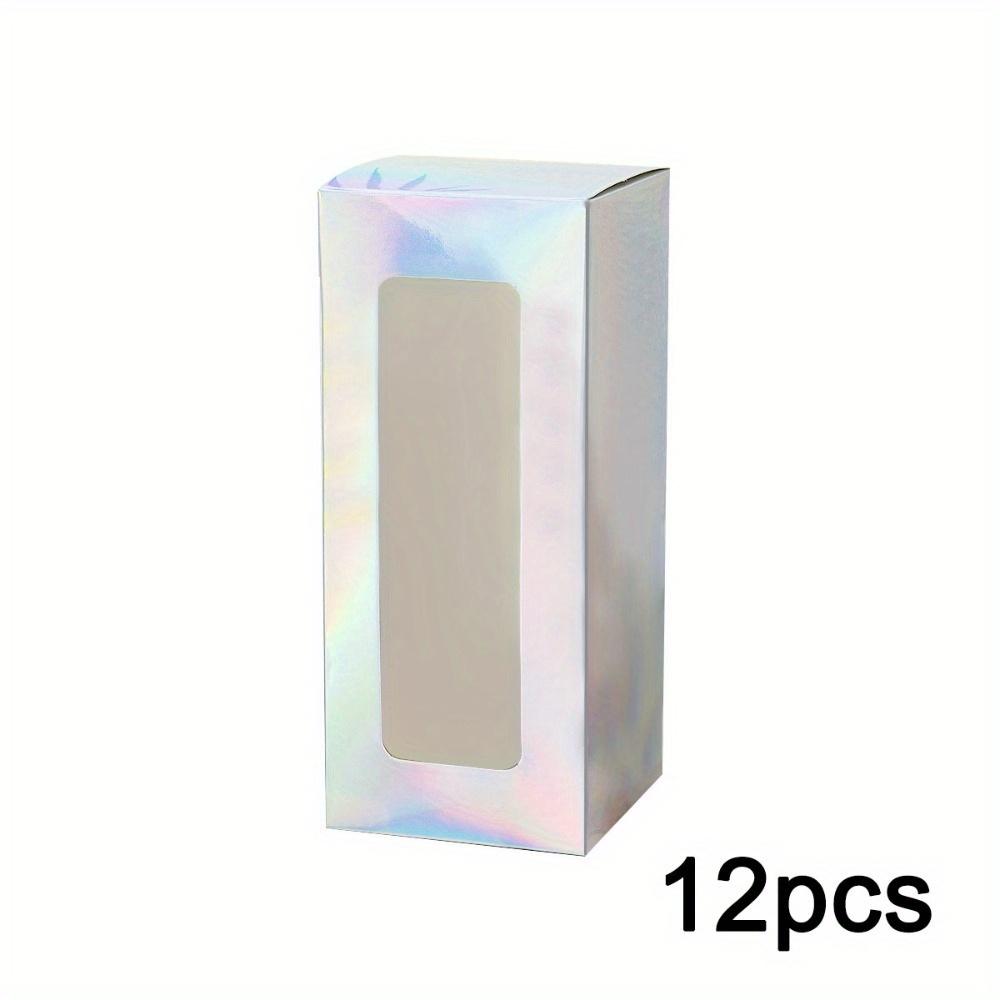 

12 шт. сублимационных стеклянных коробок для стаканов, коробки для сладостей с прозрачным окном, подарочная упаковка, складные подарочные коробки, коробки для подарков на вечеринку, упаковочная коробка для выпускного 12pcs разноцветный