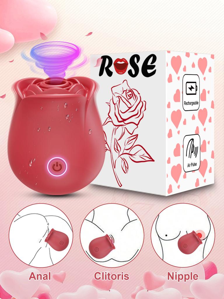 Rose-Sucking Vibrator for Women Swing Dildo Clit Sucker Nipple Clitoris Stimulation Vibrators Female Sex Toys for Adults