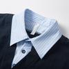Wassup Sohot American Patchwork Faux Two-Piece Short Sleeve Polo T-Shirt