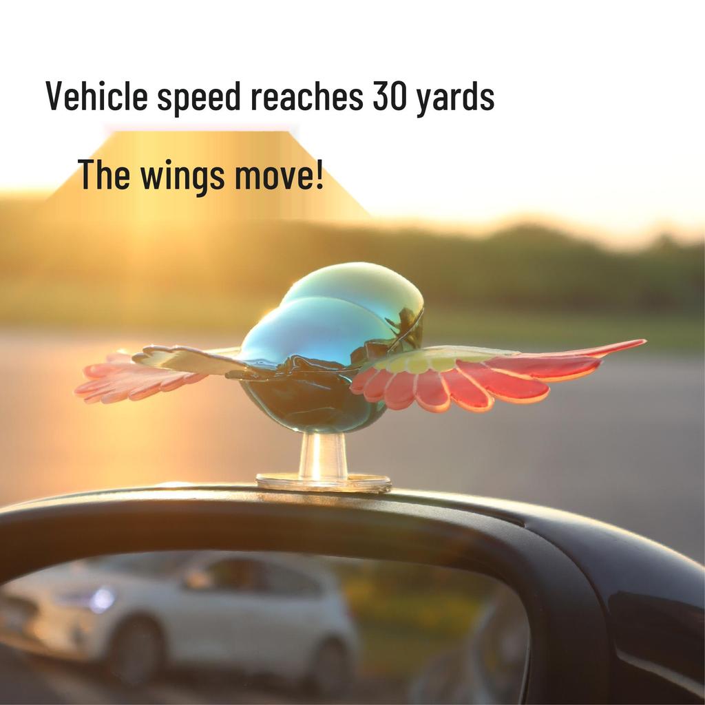 Flying Bird Movable Wings Decompression Ornament for Car or Motorcycle