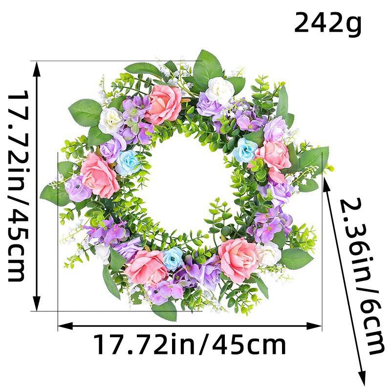 Artificial Flower Wreath Easter Valentines Day Hotel Restaurant Door Decorations
