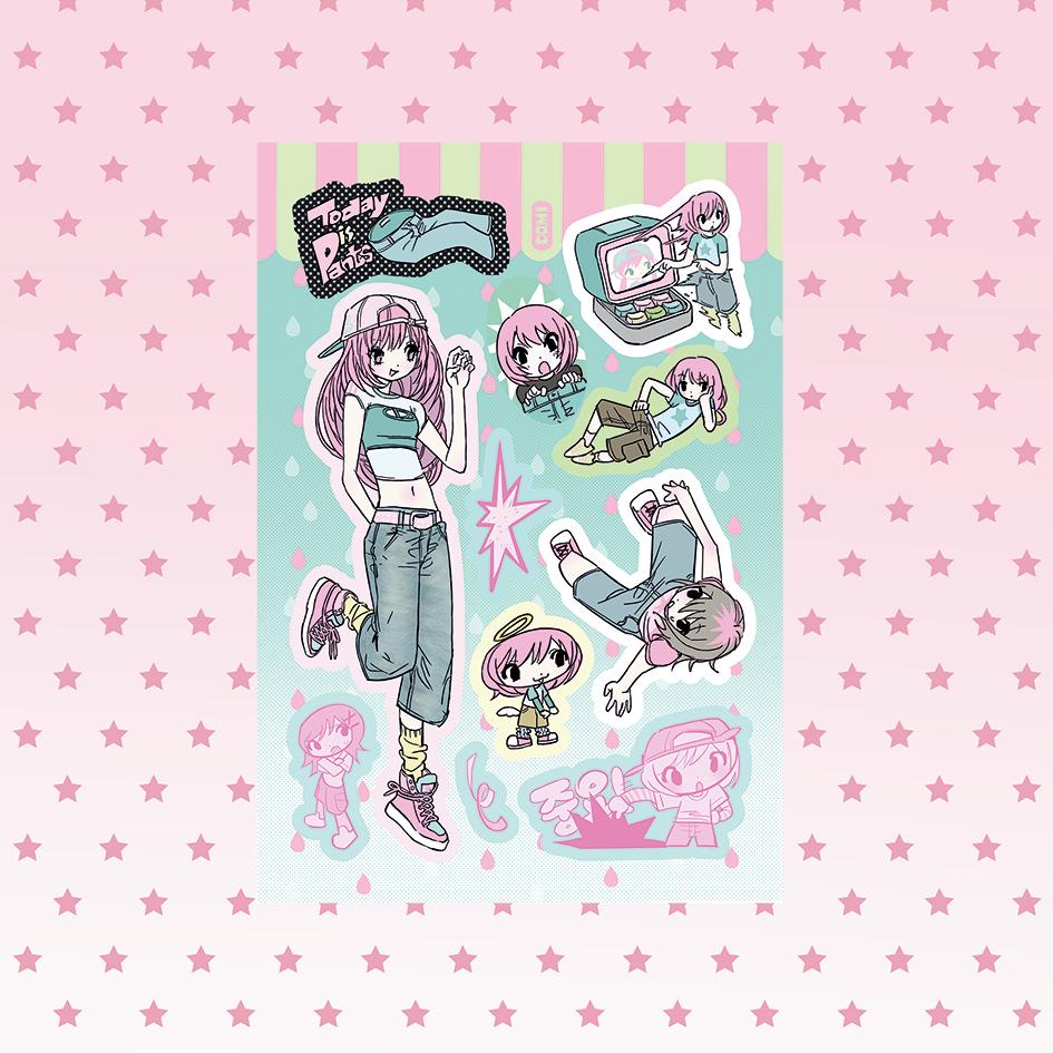 Domi Korean Style Sweet & Cool Girl Character Sticker Book – Creative Journal Stickers