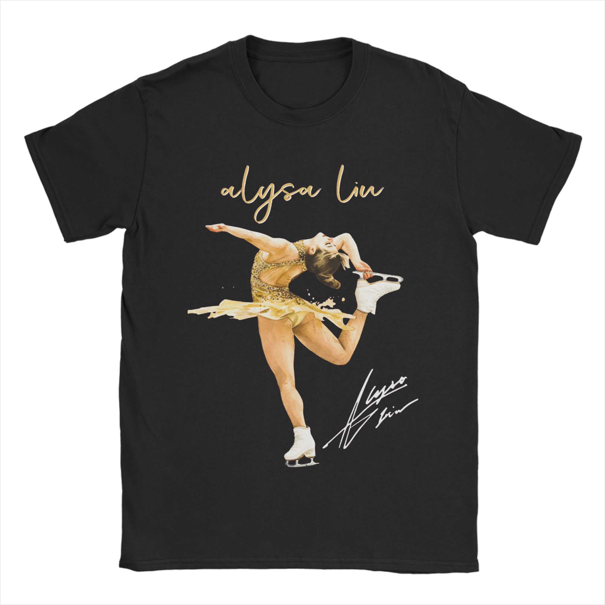

Alysa Liu 2026 2 T Shirt for Unisex Pure Cotton Funny TShirt Round Collar Tees Short Sleeve Clothes Summer 4XL